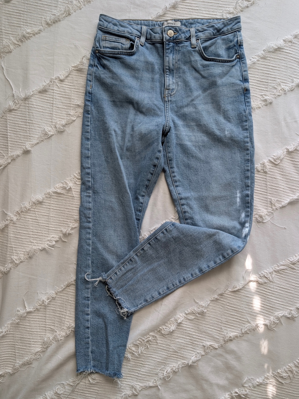 Forever 21 Light Blue High-Rise Slim Jeans